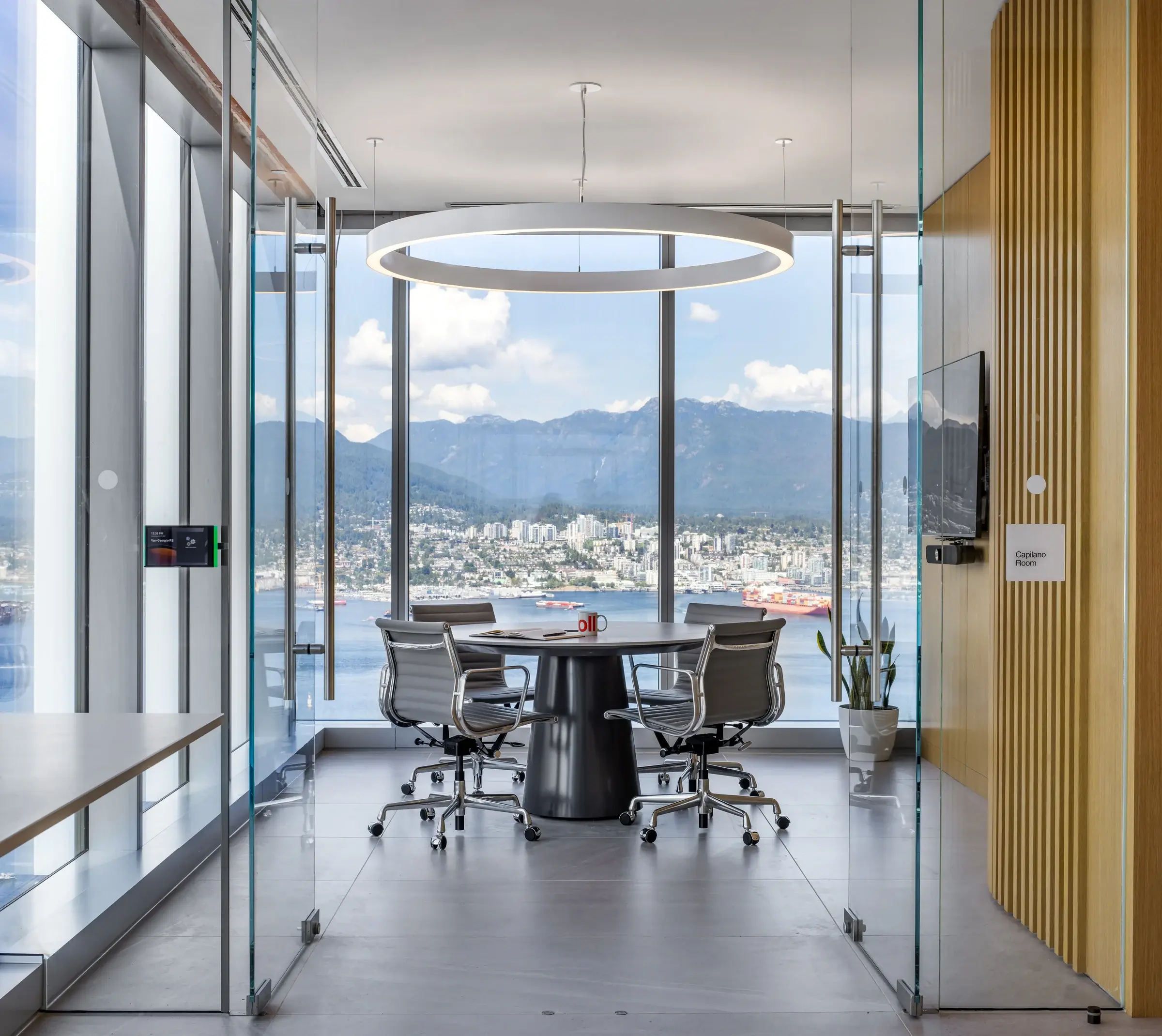Meeting room at Blake, Cassels & Graydon LLP with a view across Vancouver harbour