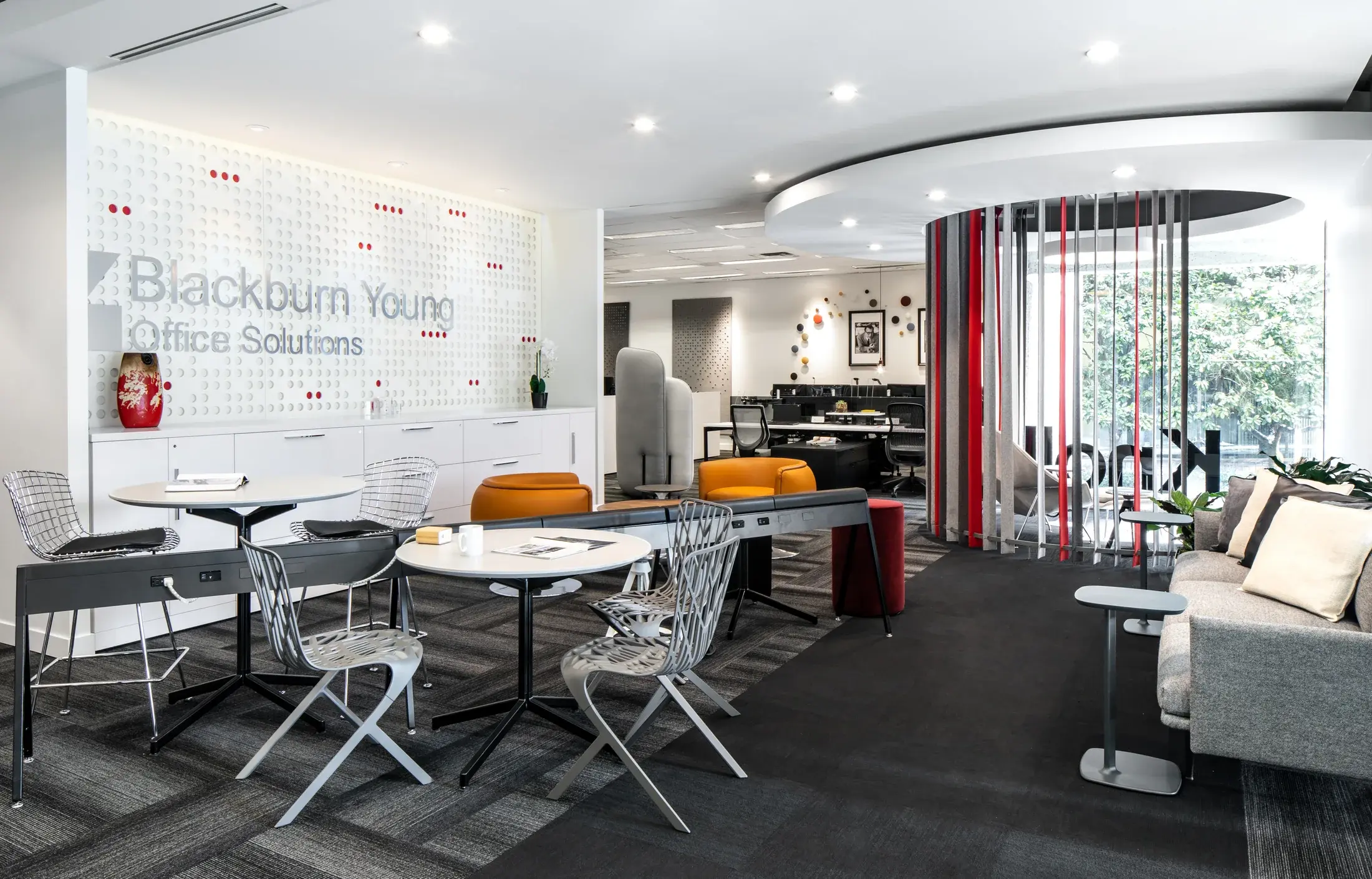 Blackburn Young workplace showroom with varied meeting and lounge settings