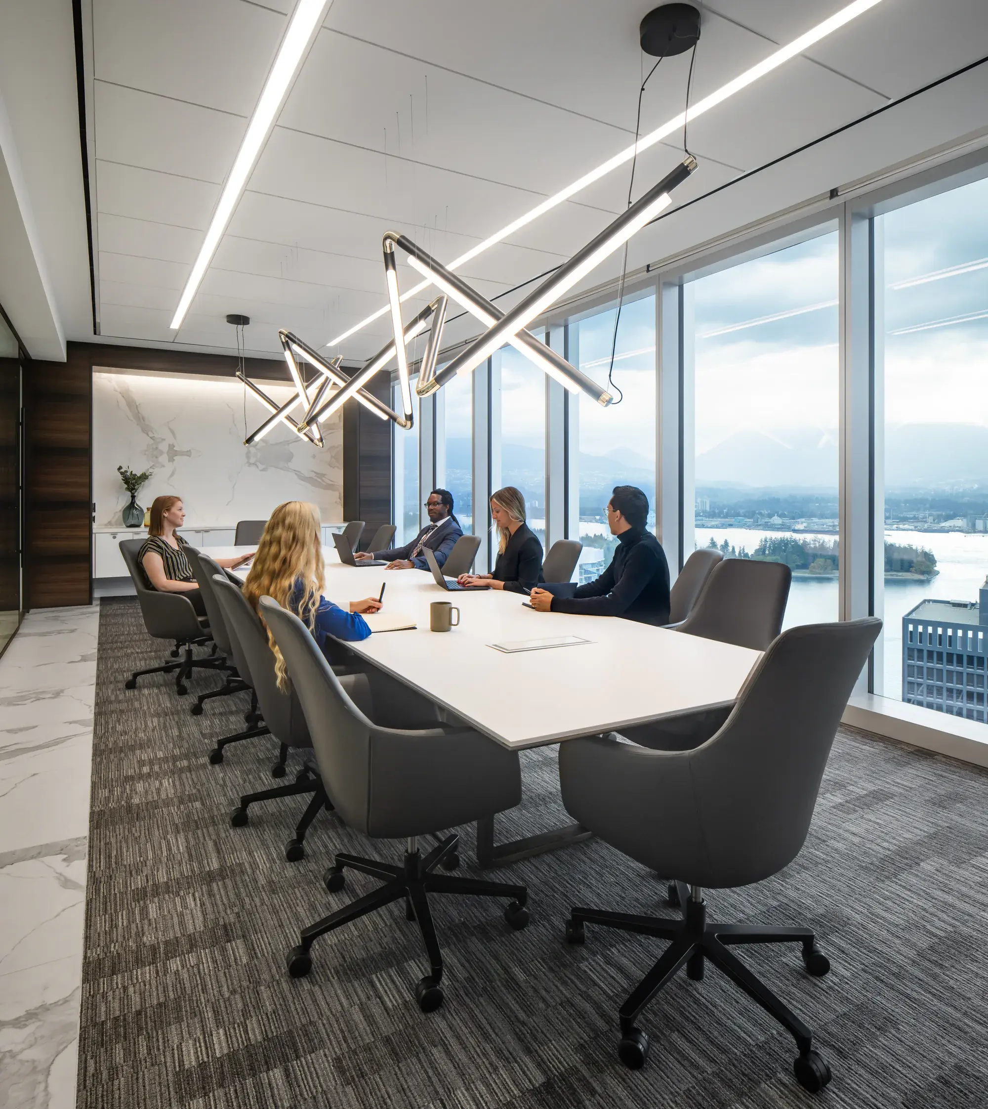 DLA Piper boardroom meeting overlooking Vancouver
