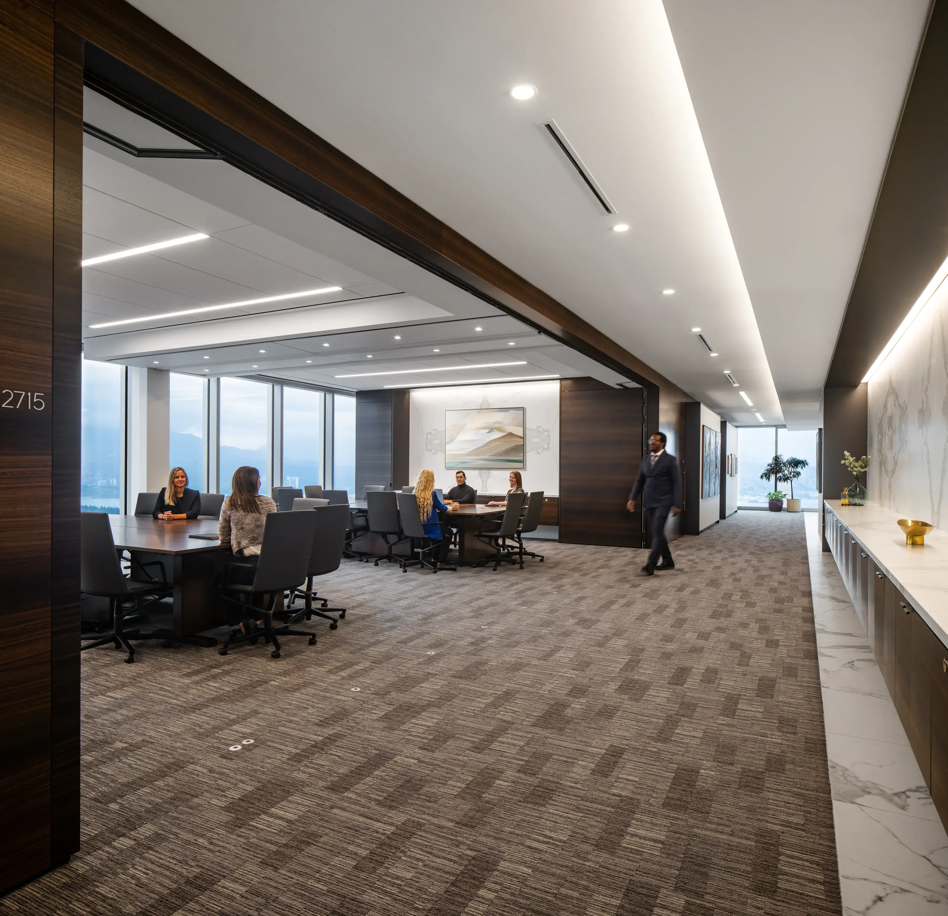 People meeting in DLA Piper's flexible conference space